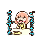 ゆるい手描き女の子のスタンプ Vol.3（個別スタンプ：16）