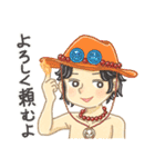 ゆるっとかわいい！ ONE PIECE 日常スタンプ（個別スタンプ：34）