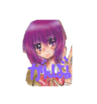 女の子とどうぶつたち（個別スタンプ：1）