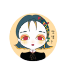 独特で可愛い少女（個別スタンプ：1）