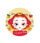 独特で可愛い少女（個別スタンプ：8）