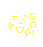 前進するしかない顔達。（個別スタンプ：3）