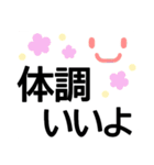 顔文字つきシニア楽々基本のセット★デカ字（個別スタンプ：21）