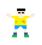 糸目くん 顔文字服（個別スタンプ：3）