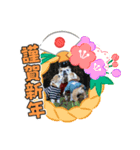 ブルドッグ乙女とまろ親子年末年始スタンプ（個別スタンプ：4）