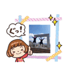 テーマパークで使える？セーラー服カップル（個別スタンプ：30）