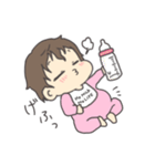 くせっ毛あかちゃん (pink)（個別スタンプ：25）
