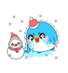 かわいい青い鳥のハッピークリスマス（個別スタンプ：15）