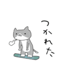 スノボねこ（個別スタンプ：24）