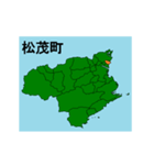 拡大する徳島県の市町村地図（個別スタンプ：18）