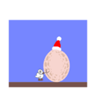 バード，Mochi，クリスマスの誕生日（個別スタンプ：9）