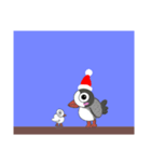 バード，Mochi，クリスマスの誕生日（個別スタンプ：11）