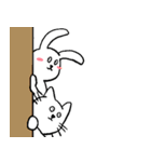 のんびりしたうさぎとねこ（個別スタンプ：21）