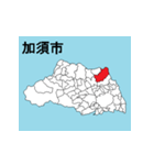 埼玉県の市町村地図 その1（個別スタンプ：9）
