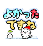 飛び出すネコ☆冬のデカ文字敬語（個別スタンプ：19）