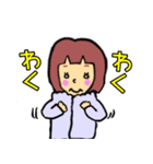 女の子の冬のスタンプ（個別スタンプ：18）