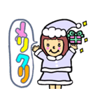 女の子の冬のスタンプ（個別スタンプ：26）