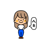 繊細女子（個別スタンプ：37）