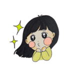 おんなのこ(黄)（個別スタンプ：2）