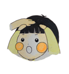 おんなのこ(黄)（個別スタンプ：3）