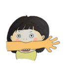 おんなのこ(黄)（個別スタンプ：4）