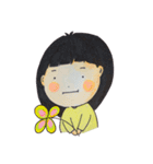 おんなのこ(黄)（個別スタンプ：6）