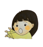 おんなのこ(黄)（個別スタンプ：11）
