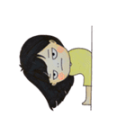 おんなのこ(黄)（個別スタンプ：21）