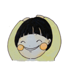 おんなのこ(黄)（個別スタンプ：25）