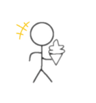 手書きの棒人間の生活（個別スタンプ：10）