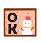 OK 雪だるま（個別スタンプ：5）