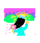 Girls stickers/姉妹スタンプ（個別スタンプ：9）