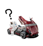 宇宙飛行士 車 レース ドライブ（個別スタンプ：10）
