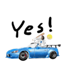 宇宙飛行士 車 レース ドライブ（個別スタンプ：18）