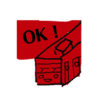 鉄道スタンプ（赤）（個別スタンプ：3）