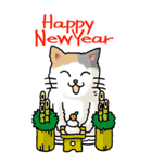 猫大好き！ (大)その5 年末年始用（個別スタンプ：30）