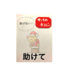 サンタのネコじい（個別スタンプ：3）