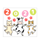 ねこちゃんいっぱい6 年末年始の猫ちゃん（個別スタンプ：1）