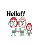 いちご3人家族（個別スタンプ：1）