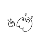 白いメンダコの日常（個別スタンプ：24）