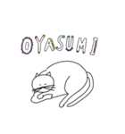 しろめのねこ（個別スタンプ：3）