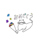 しろめのねこ（個別スタンプ：7）