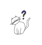 しろめのねこ（個別スタンプ：16）