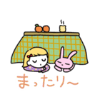 もーちゃん＆モニーちゃん 冬のイベント（個別スタンプ：1）