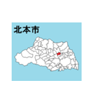 埼玉県の市町村地図 その2（個別スタンプ：5）
