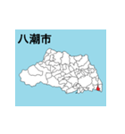 埼玉県の市町村地図 その2（個別スタンプ：6）