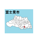 埼玉県の市町村地図 その2（個別スタンプ：7）