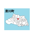 埼玉県の市町村地図 その2（個別スタンプ：21）