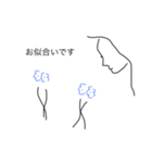 お花と横顔②（個別スタンプ：7）