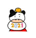 2021年の牛さん（個別スタンプ：2）